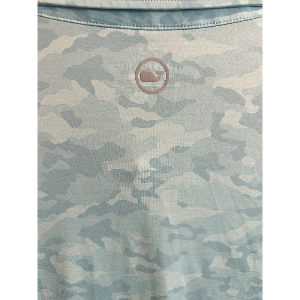 Vineyard Vines Shirt Men XL Blue Camo Performance Polo Short Sleeves - Picture 5 of 5